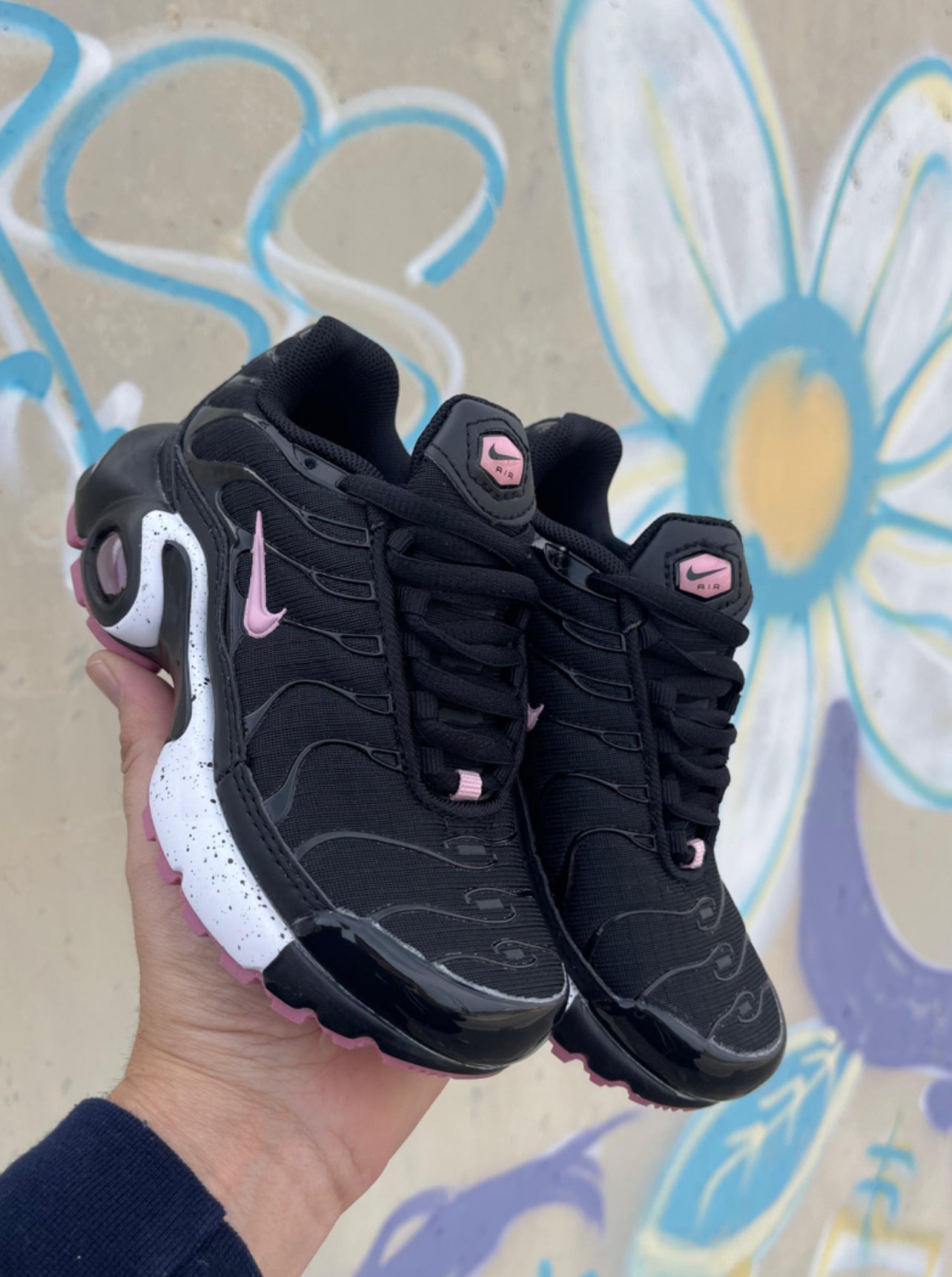 Nike Air Max TN Negro-Rosa Niño