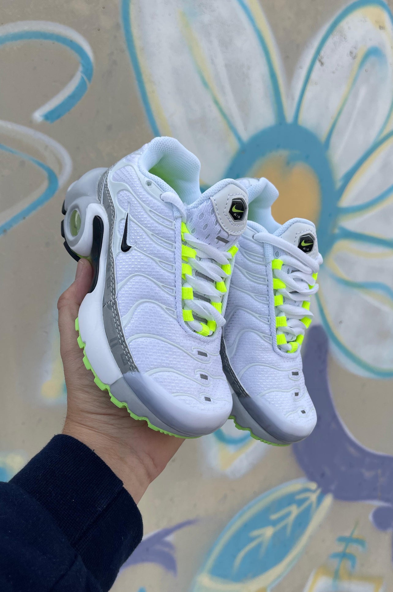 Nike Air Max TN Blanco-Amarillo Niño