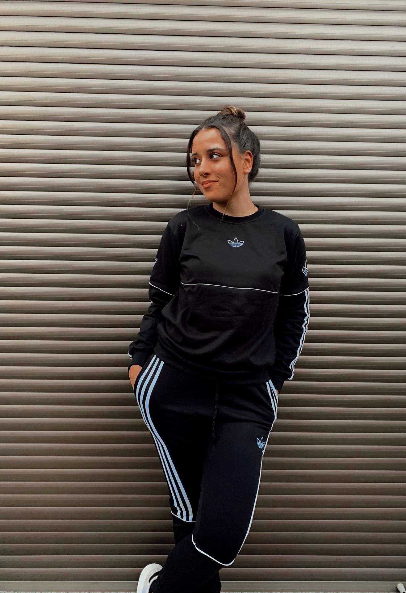 Chándal Adidas laterales negro