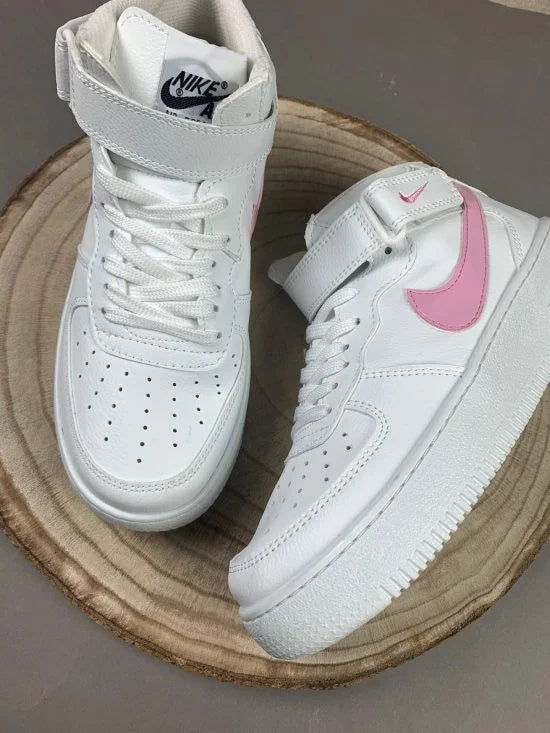 Nike Air Force bota logo rosa