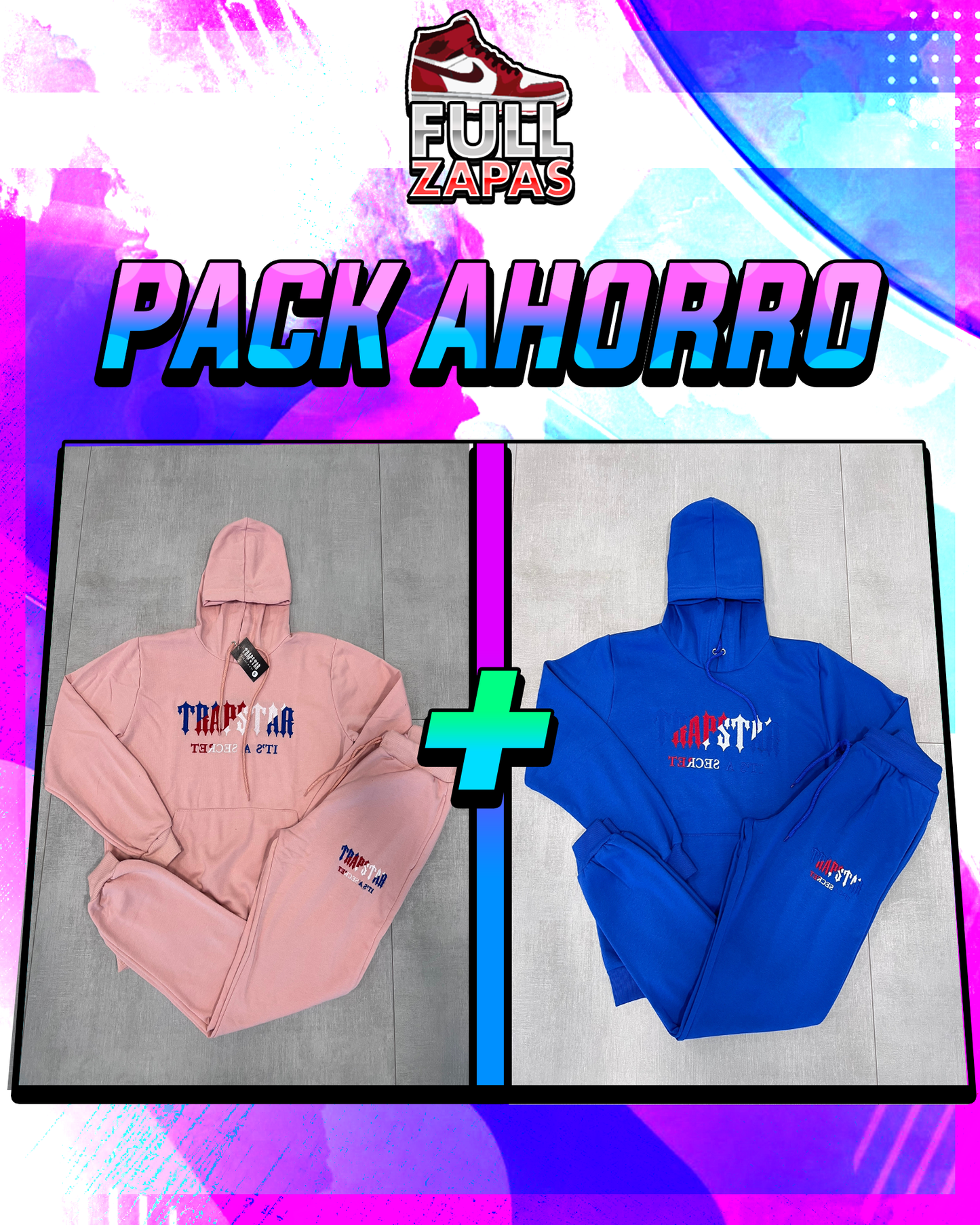 PACK AHORRO TRAPSTAR (Chandal Rosa+Azul)