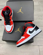 NIKE AIR JORDAN 1 MID RED BLACK CHICAGO