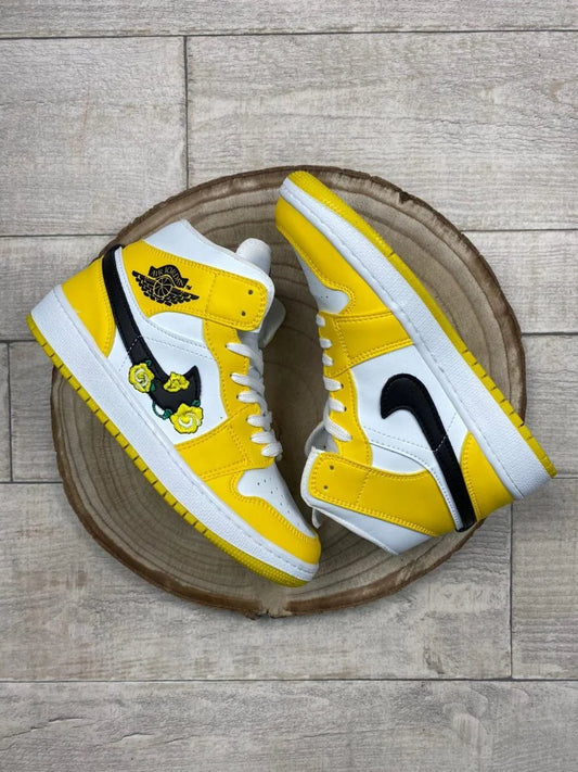 Jordan 1 Mid Dynamic Yellow Floral