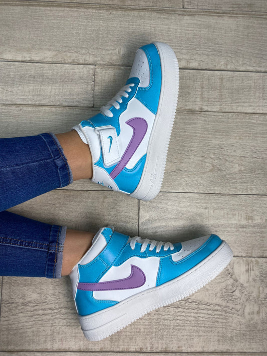 Nike Air force bota purple/blue